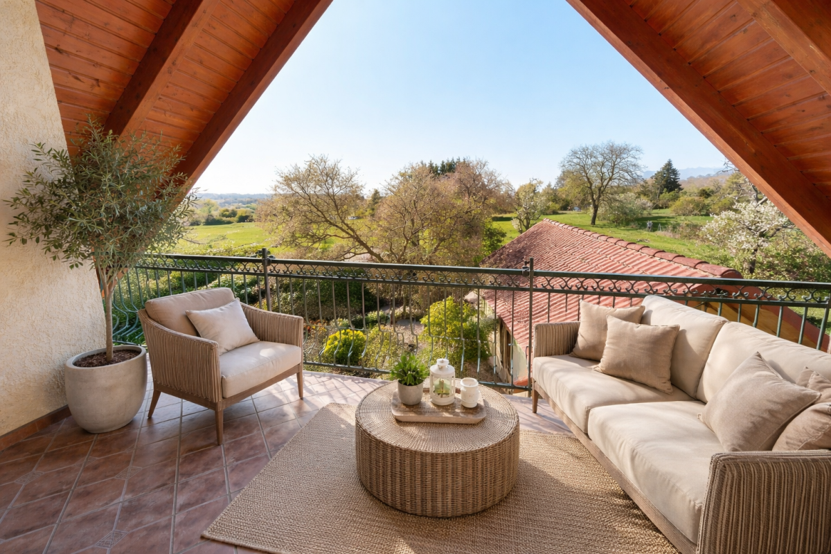 1.OG  Balkon mit Ausblick