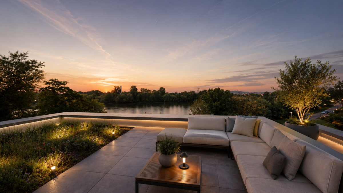 Dachterrasse Visualisierte Ausstattungsidee