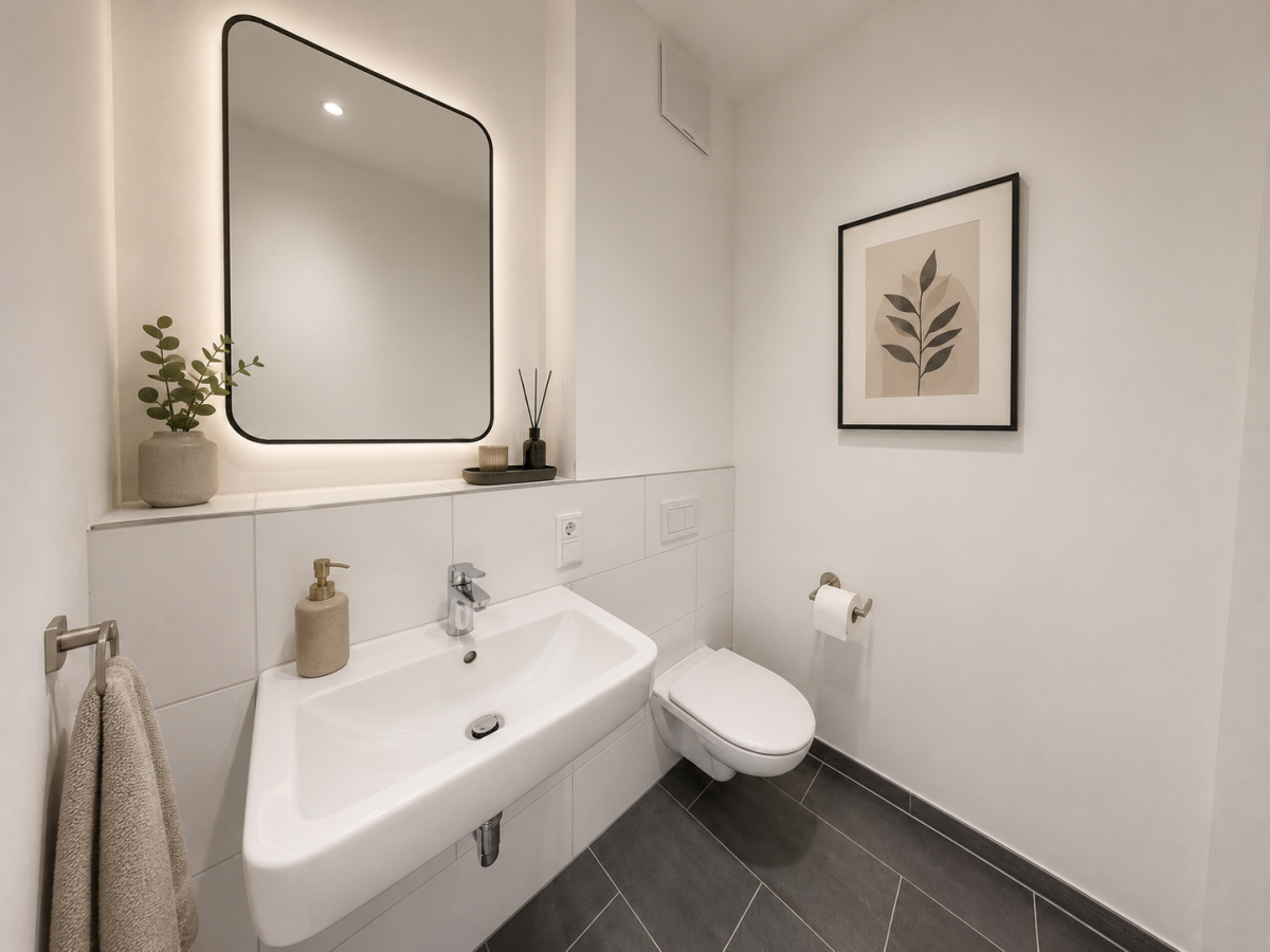 KI-Konzept Gästebadezimmer
