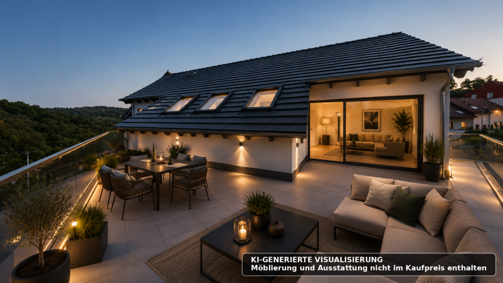 Eppstein - Penthouse-Flair mit großer Dachterrasse – 3-Zi.-Neubauwohnung in Eppstein-Bremthal